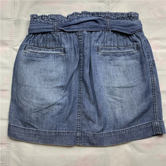 Gap Kids Girls Skirt Soft Denim Blue Dark Wash w/ Wide Elastic Waist Size MED🌸 - Picture 2 of 4